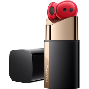 Слушалки Huawei FreeBuds Lipstick Black Case, безжични, Bluetooth, микрофон, ANC, IPX4, червени | JAR Computers Huawei FreeBuds Lipstick Black Case, Red Earbuds