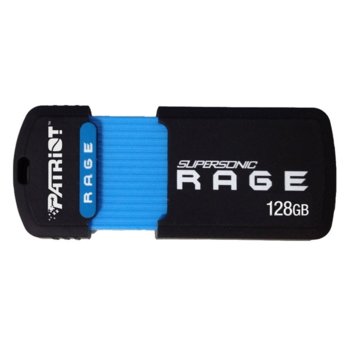 Памет 128GB USB Flash Drive, Patriot Supersonic Rage (PEF128GSRUSB), USB 3.1, черна | JAR Computers Patriot 128GB USB 3.1 PEF128GSRUSB