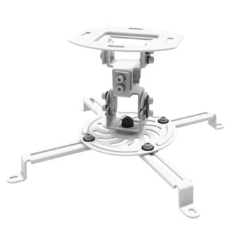 Стойка за проектор SBOX PM-18, за таван, въртене на 360° и наклон до 15°, до 13.5кг, водач за кабели, бяла | JAR Computers SBOX PM-18