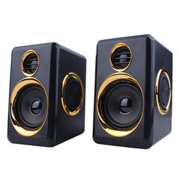 Тонколони Kisonli T005, 2.0, 2x3W, 90Hz-20kHz, черни, 3.5mm стерео мъжки аудиоконектор за входящ аудиосигнал | JAR Computers Kisonli T005