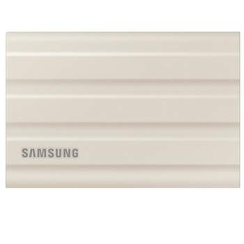 Памет SSD 1TB, Samsung T7 Shield Beige (MU-PE1T0K/EU), USB 3.2 Gen.2, външна, скорост на четене 1050MB/s, скорост на запис 1000 MB/s | JAR Computers Samsung Portable NVME SSD T7 MU-PE1T0K/EU