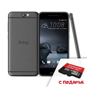 HTC A9s Grey Cast Iron + Transcend 32GB micro SDHC