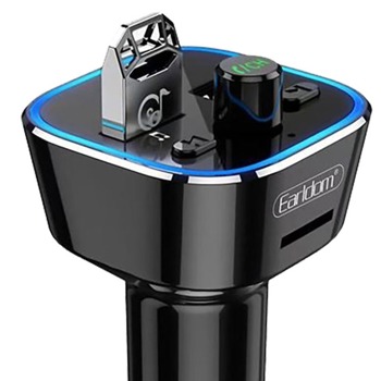 FM трансмитер Earldom ET-M53, Bluetooth 4.0, LCD дисплей, 2x USB-A, MicroSD слот, черен | JAR Computers Earldom ET-M53 17387