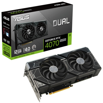 Видео карта Nvidia GF RTX 4070 Super, 12GB, Asus Dual, PCI-E 4.0, GDDR6X, 192-bit, DisplayPort, HDMI | JAR Computers Asus Dual GeForce RTX 4070 SUPER 90YV0K83-M0NA00