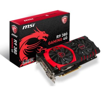 Видео карта AMD R9 380 Pirate Islands, 4GB, MSI, PCI-E3.0, GDDR5, 256bit, DisplayPort, HDMI, DVI | JAR Computers MSI R9 380 GAMING 4G