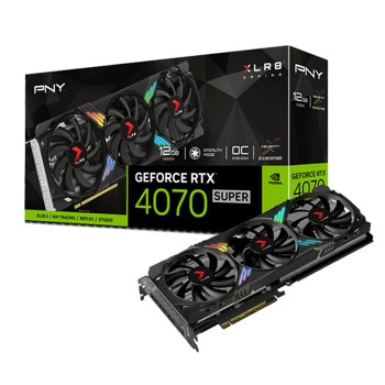 Видео карта Nvidia GF RTX 4070 Super, 12GB, PNY XLR8 Gaming Verto Epic-X RGB, OC, PCI-E 4.0, GDDR6X, 192-bit, DisplayPort, HDMI | JAR Computers RTX 4070 Super PNY XLR8 Gaming Verto Epic-X RGB OC