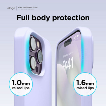 Soft Silicone Case за iPhone 14 Pro Max лилав