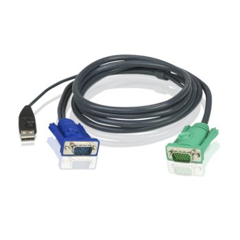 KVM кабел ATEN 2L-5203U, VGA(м) + USB A(м) към SPHD15/18(м), 3.0 м | JAR Computers ATEN 2L-5203U