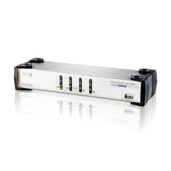 KVM суич Aten CS1744C-AT, 2x USB Type A (ж), 2x HDB-15 (ж), 2x Mini Stereo Jack (ж) към 4x SPHD-15 (м), 4x SPHD-15 (ж) image
