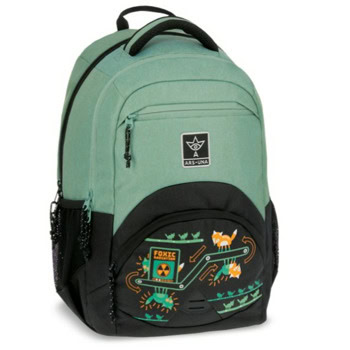 Ученическа раница Ergo 27l Foxic (5384), ергономична подложка, подплатен ергономичен гръб, зелена | JAR Computers Ученическа раница Ergo 27l Foxic (5384)