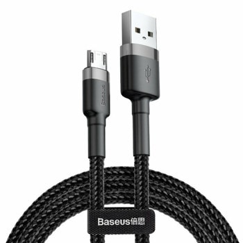 Кабел Baseus Cafule Braided (CAMKLF-HG1), от USB-A(м) към USB Micro(м), 3m, черен | JAR Computers Baseus CAMKLF-HG1