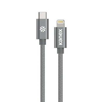 Кабел Kanex Premium DuraBraid K157-1528-1MSG, от USB C(м) към Lightning(м), 1.2m, сив | JAR Computers Kanex Premium DuraBraid K157-1528-1MSG