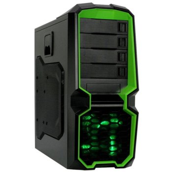 ATX Raidmax Chassis Blackstorm Green Tower