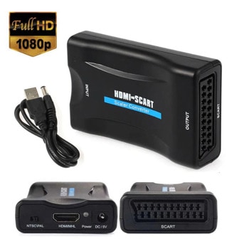 Конвертор 856456345, HDMI(ж) към SCART(ж), черен, 1080p | JAR Computers HDMI(ж) към SCART(ж) 856456345