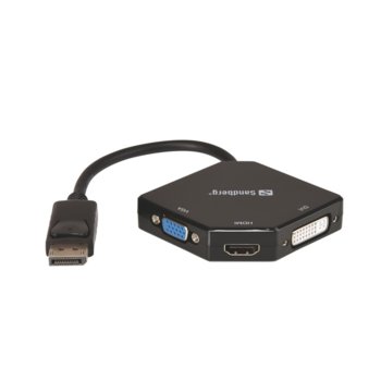 Sandberg Adapter DP to HDMI+DVI+VGA