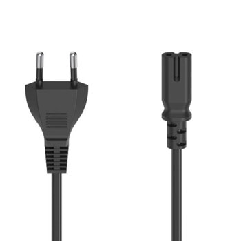 Захранващ кабел Hama 200732, от Shuko(м) към IEC C7(ж), 1.5m, черен | JAR Computers захранващ кабел hama 200732