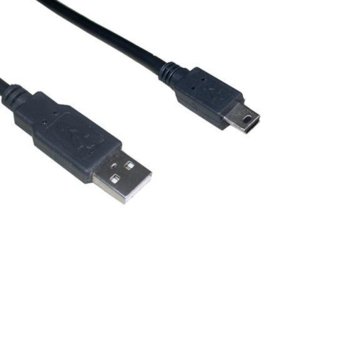 Кабел VCOM CU215-1.5m, USB A(м) към USB Mini B(м), 1.5m, черен | JAR Computers VCOM USB A(м) към USB Mini B(м) 1.5m CU215-1.5m