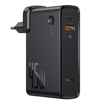 Външна батерия/power bank/ Baseus GaN Charger 45W Power Bank (PPNLD-C01), 10 000mAh, черна, 1x USB-A, 1x USB-C image