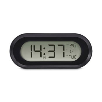 Часовник/будилник HAMA Samos, LCD, черен | JAR Computers Часовник/будилник HAMA-222204