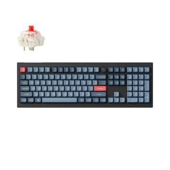 Клавиатура Keychron V6 Max QMK/VIA, безжична, механична, Gateron Jupiter Red суичове, гейминг, черна, USB | JAR Computers Keychron V6 Max QMK/VIA FAK type GJ Red V6M-D1