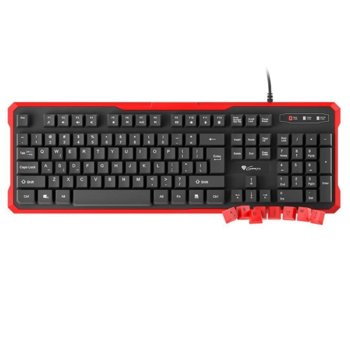 Клавиатура Genesis RHOD 110, черна/червена, USB | JAR Computers Genesis RHOD 110 (NKG-0939)