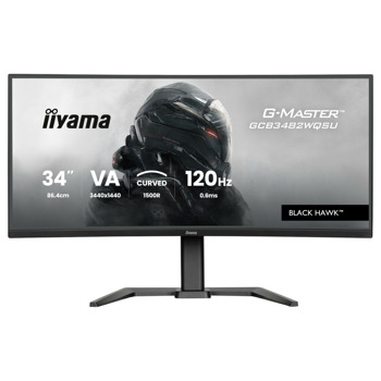 Монитор IIYAMA GCB3482WQSU-B1, 34" (86.36 cm) VA панел, 120Hz, UWQHD, 0.6ms, 80 000 000:1, 500 cd/m2, DisplayPort, HDMI, USB, USB-C | JAR Computers IIYAMA GCB3482WQSU-B1