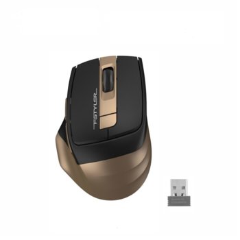 Мишка A4tech FG35 Fstyler, оптична (2000 dpi), безжична, 6 бутона, бронз | JAR Computers A4tech FG35 Fstyler, безжична, Бронз