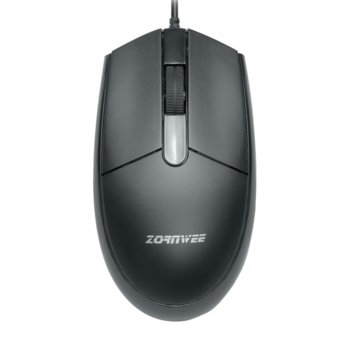 Мишка ZornWee GM03, оптична (1200 dpi), USB, черна image