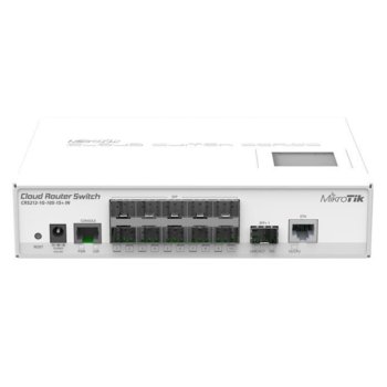 Суич Mikrotik CRS212-1G-10S-1S+IN, 1x Lan1000, 10x SFP ports, 1x SFP+ port | JAR Computers Mikrotik CRS212-1G-10S-1S+IN