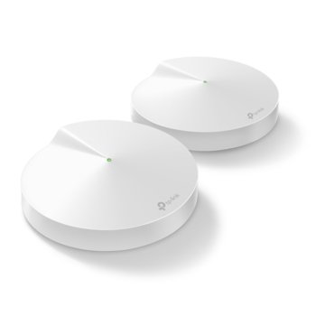 Wi-Fi система TP-Link Deco M9 Plus (2-pack), 2.4GHz (400 Mbps)/5GHz (867 Mbps)/5GHz (867 Mbps), 2x LAN/WAN 1000Mbps порта, 1x USB 2.0, 8 вътрешни антени, Bluetooth | JAR Computers TP-Link Deco M9 Plus (2-pack)