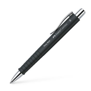 Химикалка Faber-Castell Poly Ball XB, 0.6 mm дебелина на писане, син цвят на писане, черна | JAR Computers Faber-Castell Химикалка Poly Ball XB черна