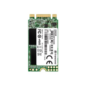 Памет SSD 256GB Transcend 430S, SATA 6Gb/s, M.2 (2242), скорост на четене 550MB/s, скорост на запис 480MB/s, bulk | JAR Computers Transcend 256GB 430S SATA3 M.2 2242