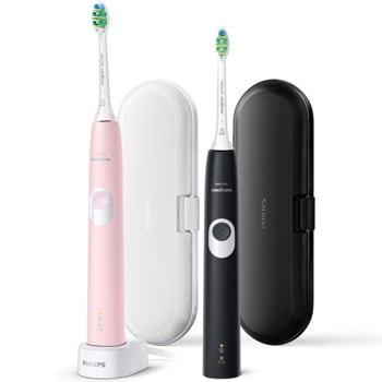 Ел. четки за зъби Philips HX6800/35, ProtectiveClean 4300, електрическа звукова четка, 2 степени на интензивност, до 62 000 движения на четката/мин, до 2 седмици с 1 зареждане, 2 броя | JAR Computers Ел.четка за зъби PHILIPS HX6800/35