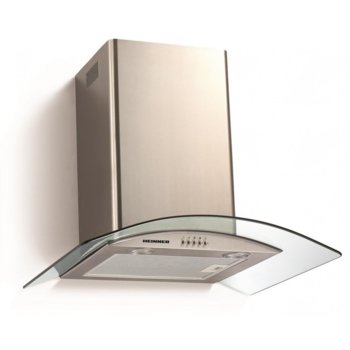 Абсорбатор Heinner DCH-650GX, за вграждане, клас C, 190W, въздухопоток 423 m³/h, 1 мотор, сребрист, 3 нива на мощност, LED светлина, сензорен контрол с LED дисплей | JAR Computers Heinner DCH-650GX TA20023