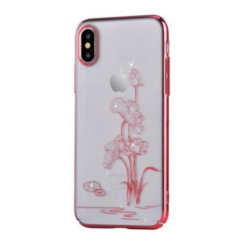 Калъф за Apple iPhone XS, поликарбонатов, Comma Crystal Starlight, с кристали Сваровски, червен | JAR Computers Comma Crystal Starlight for Apple iPhone XS red