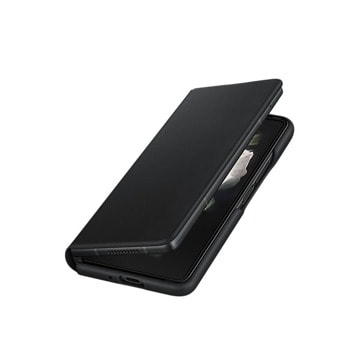 Samsung Galaxy Z Fold3 Leather Flip Cover, Black