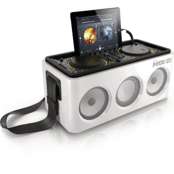 Аудио система Philips M1X-DJ за iPod/iPhone/iPad, 60 Watt, bluetooth, бяла | JAR Computers Philips M1X-DJ DS8900