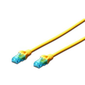 Пач кабел Cat.5e 5m FTP жълт, Assmann
