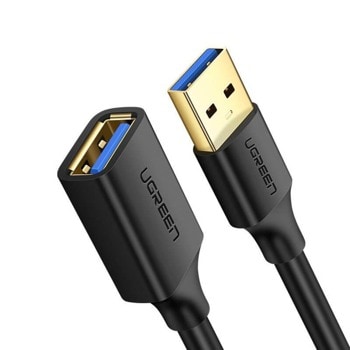 Удължителен кабел Ugreen 30127, от USB A(м) към USB A(ж), 3m, черен image