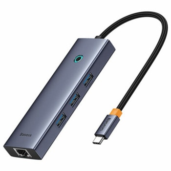 Докинг станция Baseus Flite Series B0005280A813-00, от USB-C към 3x USB-A, 1x RJ45, сива | JAR Computers Baseus Flite Series B0005280A813-00
