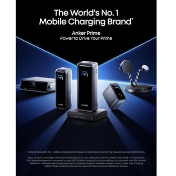 anker prime power bank 20100 mah 220w тъмносив