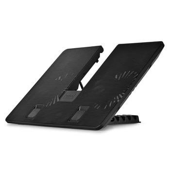 Охлаждаща поставка за лаптоп DeepCool U-PAL, за лаптопи до 15.6" (39.6 cm), USB3.0, черна | JAR Computers DeepCool U-PAL Black Notebook Cooler