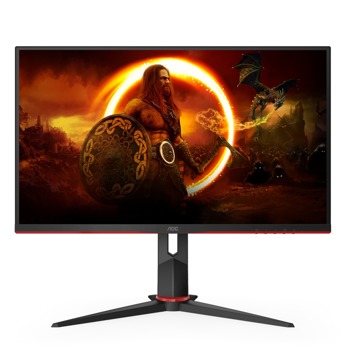 Монитор AOC 24G2SU/BK, 23.8" (60.45 cm) VA панел, 165Hz, Full HD, 1ms (MPRT), 350 cd/m2, DisplayPort, HDMI, USB | JAR Computers AOC 24G2SU/BK