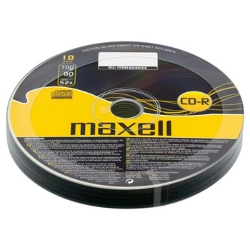 Оптичен носител CD-R media 700MB, Maxell, 10бр. | JAR Computers Maxell CD-R 700MB ML-DC-CDR80-10
