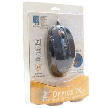 A4Tech, WOP-57, Blue/Black, Optical, 2xRolon, USB