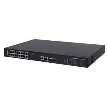 Суич Dahua PFS3220-16GT-240-V2, 1000Mbps, 20 порта, 16x 10/100 RJ-45 PoE, 2x 10/100/1000 RJ-45 Uplink, 2x SFP | JAR Computers Dahua PFS3220-16GT-240-V2
