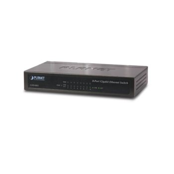 Суич Planet GSD-803, 8x 10/100/1000Mbps Gigabit Ethernet ports | JAR Computers Planet GSD-803