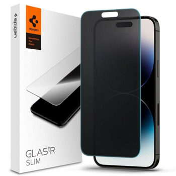 Протектор от закалено стъкло /Tempered Glass/ за Apple iPhone 14 Pro Max, Spigen Tr Slim Privacy | JAR Computers Spigen Glass.Tr Slim Privacy за iPhone 14 Pro Max