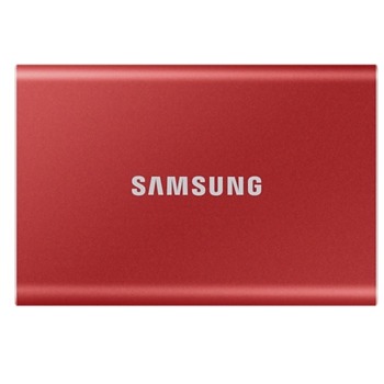 Памет SSD 1TB Samsung T7 Red (MU-PC1T0R/WW), USB-C 3.2, 2.5"(6.35 cm), скорост на четене 1050 MB/s, скорост на запис 1000 MB/s | JAR Computers Samsung MU-PC1T0R/WW