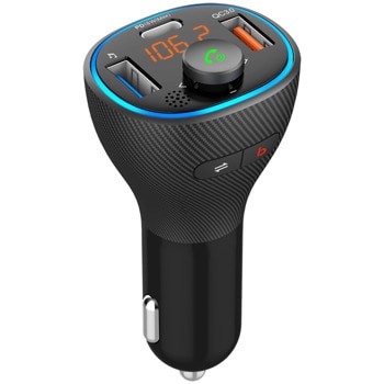 FM Трансмитер DIVA BT1512, 87.5 до 108MHz, Bluetooth, USB C/A, черен | JAR Computers DIVA BT1512